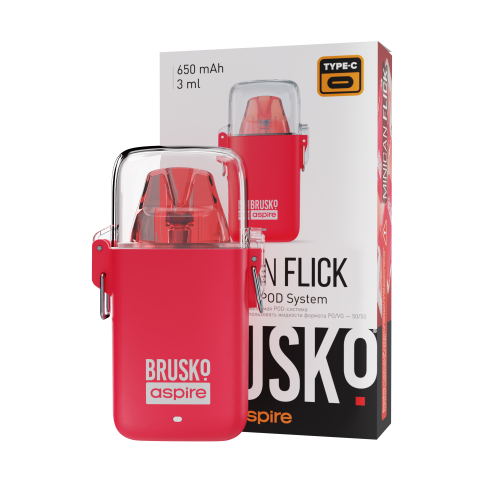 Электронная сигарета Brusko Minican Flick 650 мАч Красный Электронная сигарета Brusko Minican Flick 650 мАч Красный
